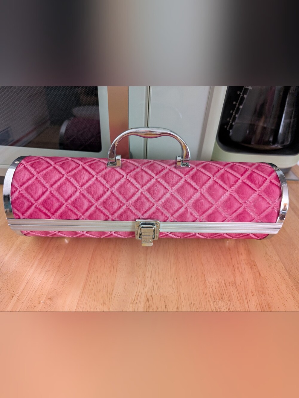 Quilted Pink Wine Purse